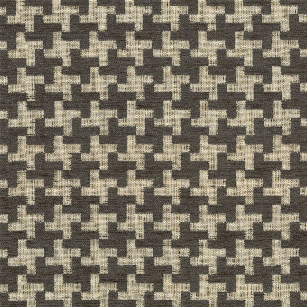 Windmill Charcoal  by Kasmir Fabric See sample 42% Acrylic
33% Polyester
25% Cotton
 TURKEY 31,000 Martindale Cycles </p><p>Repeat: Horizontal: 1 3/8 inches and Vertical: 1 3/8 inches 54  - Fabric Carolina -