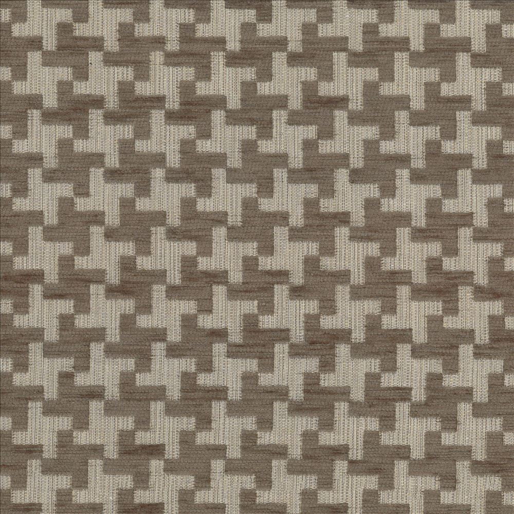 Windmill Truffle  by Kasmir Fabric See sample 42% Acrylic
33% Polyester
25% Cotton
 TURKEY 31,000 Martindale Cycles </p><p>Repeat: Horizontal: 1 3/8 inches and Vertical: 1 3/8 inches 54  - Fabric Carolina -