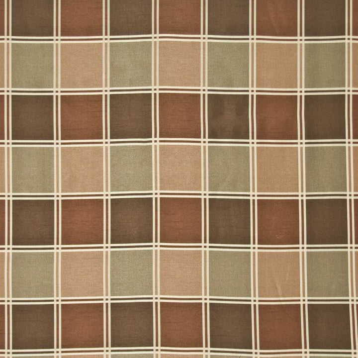 Windowpane Chocolate by Kasmir Fabric 1372 100% Polyester
 CHINA 15,000 Wyzenbeek Double Rubs Horizontal: 8 2/8 inches and Vertical: 8 6/8 inches 59 - Fabric Carolina -