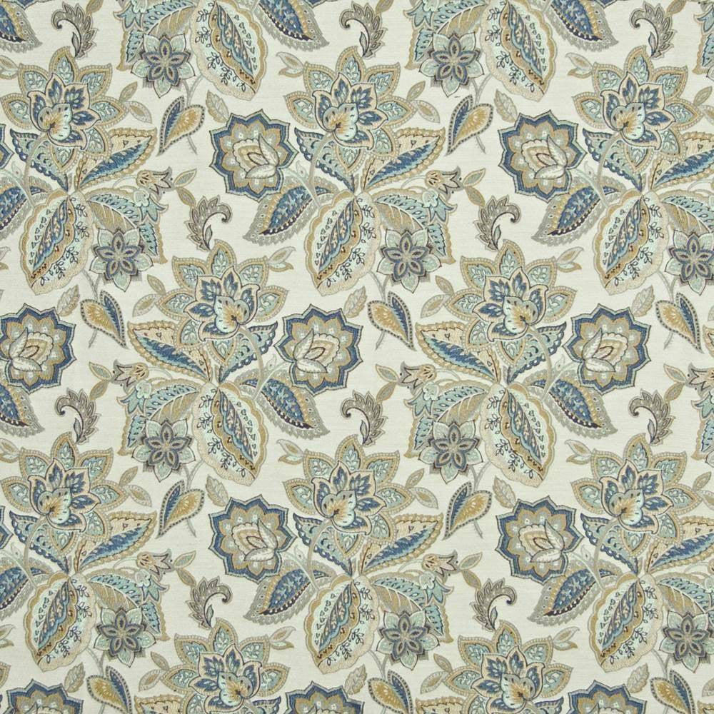 Winterthur Sapphire by Kasmir Fabric 1368 CHINA 20,000 Wyzenbeek Double Rubs H: 13 4/8 inches, V:18 4/8 inches 55 - Fabric Carolina - Kasmir