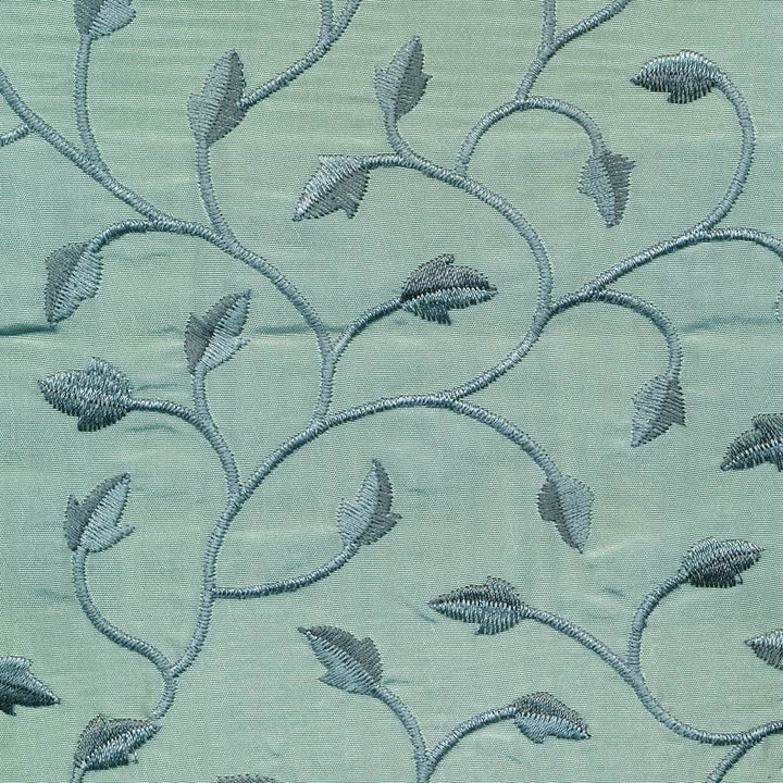 Wisp Cornflower by Kasmir Fabric 1371 52% Polyester 48% Nylon Embroidery 100% Rayon CHINA 18,000 Wyzenbeek Double Rubs Horizontal: 6 4/8 inches and Vertical: 9 7/8 inches 54 - Fabric Carolina -