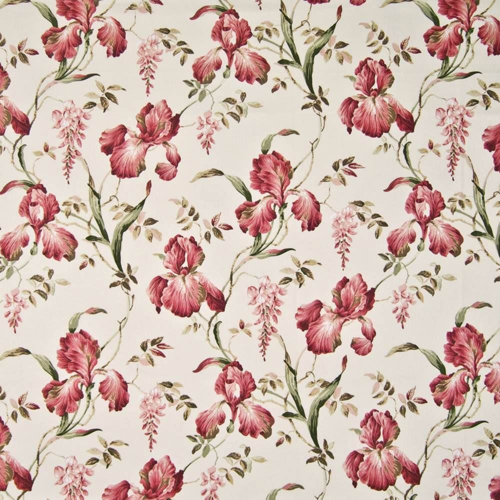 Wisteria Lane Peony  by Kasmir Fabric See sample 100% Cotton
 TURKEY Not Tested </p><p>Repeat: Horizontal: 13 7/8 inches and Vertical: 25 2/8 inches 54  - Fabric Carolina -