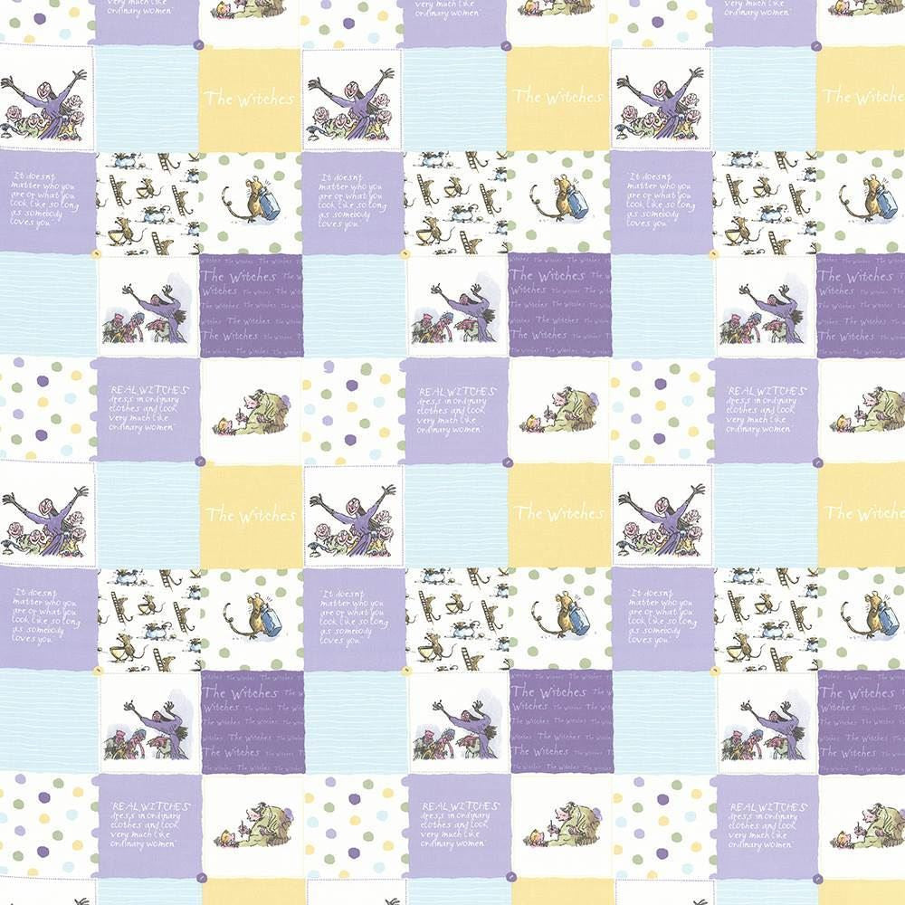 Witches Patchwor Bewitched  by Kasmir Fabric See sample 100% Cotton
 TURKEY Not Tested </p><p>Repeat: Horizontal: 18 1/8 inches and Vertical: 25 2/8 inches 55  - Fabric Carolina -