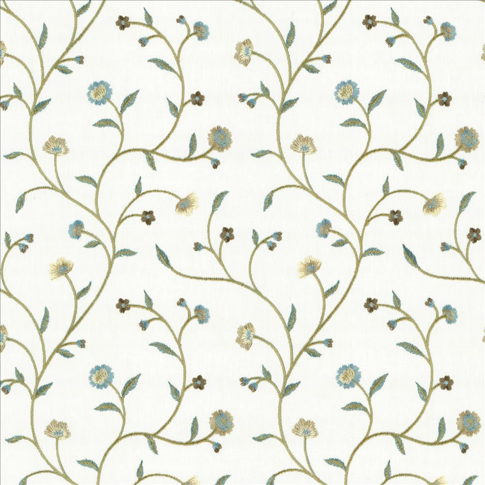 Woburn Park Cornflower by Kasmir Fabric 1458 52% Cotton
48% Polyester
 INDIA 30,000 Wyzenbeek Double Rubs Horizontal: 8 6/8 inches and Vertical: 9 2/8 inches 54 - Fabric Carolina -