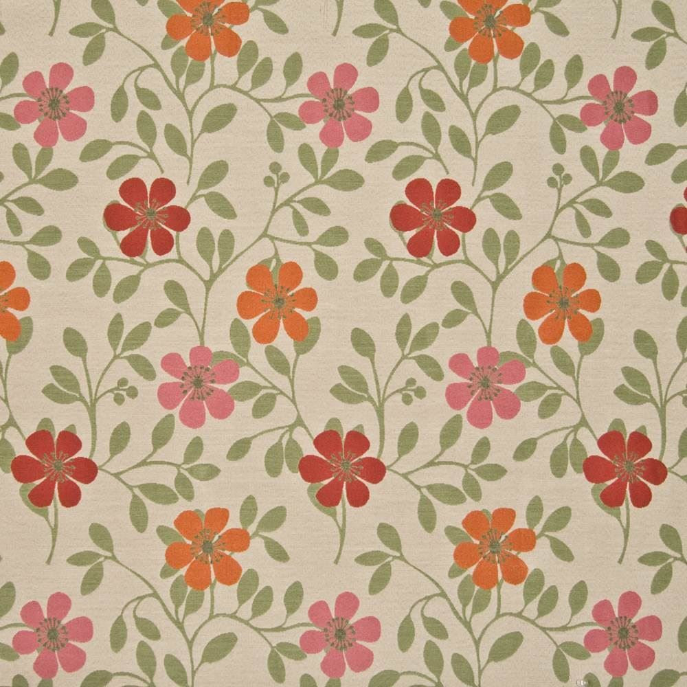 Woodley Poppy by Kasmir Fabric 1387 65% Polyester
35% Rayon
 CHINA 12,000 Wyzenbeek Double Rubs </p><p>Repeat: Horizontal: 14 4/8 inches and Vertical: 26 1/8 inches 54 - Fabric Carolina -