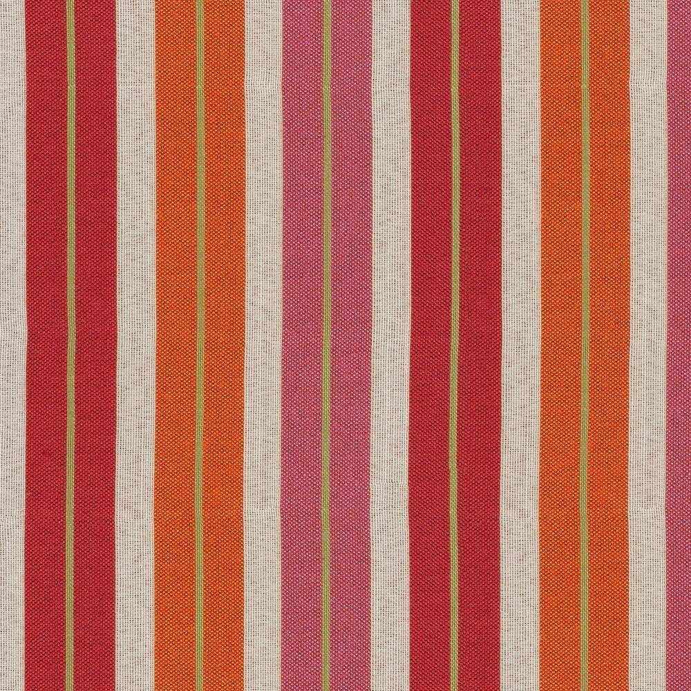 Woodley Stripe Poppy by Kasmir Fabric 1387 CHINA 12,000 Wyzenbeek Double Rubs H: 4 3/8 inches, V:N/A 54 - 56 - Fabric Carolina - Kasmir