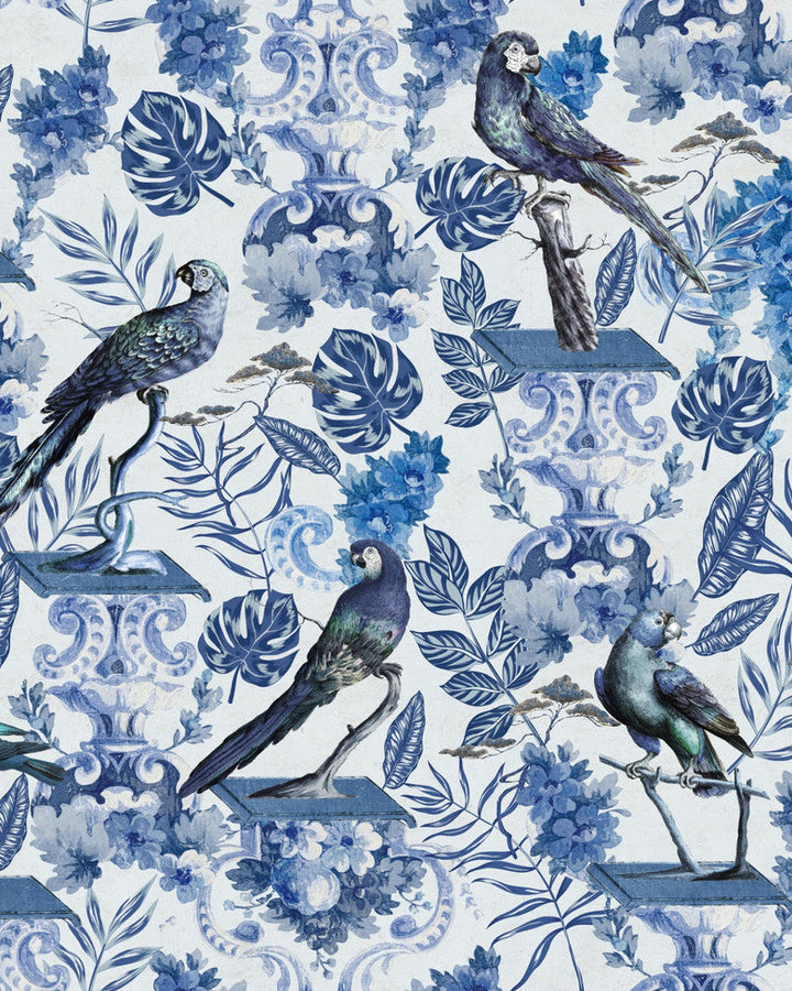 La Voliere Wallpaper by Mind the Gap Designer Wallpaper THE WALLPAPER COMPENDIUM 1 Textured Matte Made in Europe Paste the wall 3 rolls x 20.5 x 3.25 yards - Swanky Fabrics -