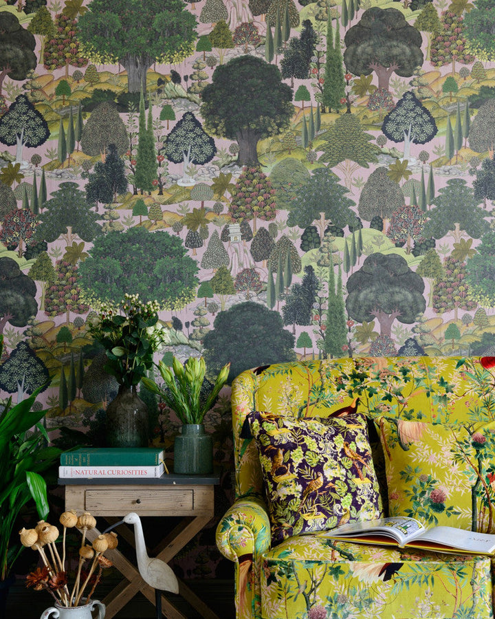 Jardin Sauvage Wallpaper by Mind the Gap Designer Wallpaper THE WALLPAPER COMPENDIUM 1 Textured Matte Made in Europe Paste the wall 3 rolls x 20.5 x 3.25 yards - Swanky Fabrics -