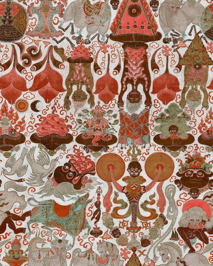 Yama Dharmaraja Light Wallpaper by Mind the Gap Designer Wallpaper THE WALLPAPER COMPENDIUM 1 Textured Matte Made in Europe Paste the wall 3 rolls x 20.5 x 3.25 yards - Swanky Fabrics -