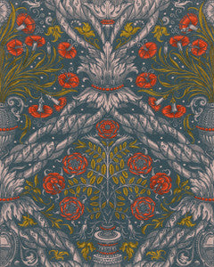 FLORAL ORNAMENT Scarlet Wallpaper (WP20471) by Mind The Gap