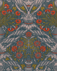 FLORAL ORNAMENT Scarlet Wallpaper (WP20471) by Mind The Gap