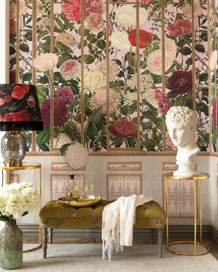 The Imperial Flora Wallpaper by Mind the Gap Designer Wallpaper THE WALLPAPER COMPENDIUM 1 Non-woven Made in Europe Paste the wall 3 rolls x 20.5 x 3.25 yards - Swanky Fabrics -