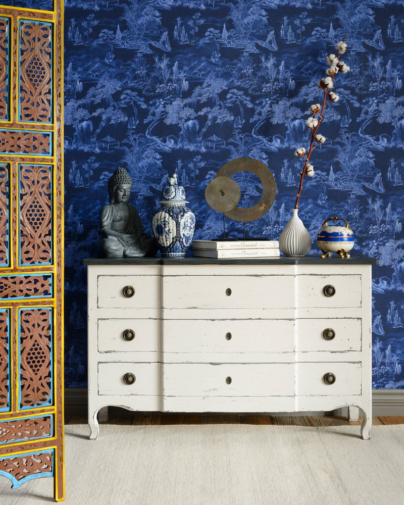 Asian Scenery Wallpaper by Mind the Gap Designer Wallpaper THE WALLPAPER COMPENDIUM 1 Non-woven Made in Europe Paste the wall 3 rolls x 20.5 x 3.25 yards - Swanky Fabrics -