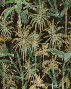 THE JUNGLE Anthracite Wallpaper (WP20523) by Mind The Gap