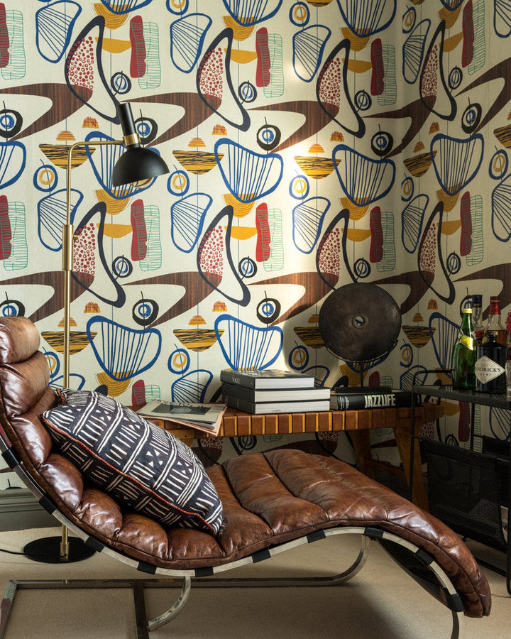 Suspended Forms Wallpaper by Mind the Gap Designer Wallpaper THE WALLPAPER COMPENDIUM 1 Non-woven Made in Europe Paste the wall 3 rolls x 20.5 x 3.25 yards - Swanky Fabrics -