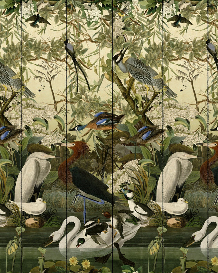 Danubian Tale Wallpaper by Mind the Gap Designer Wallpaper THE WETLANDS Non-woven Made in Europe Paste the wall 3 rolls x 20.5 x 3.25 yards - Swanky Fabrics -
