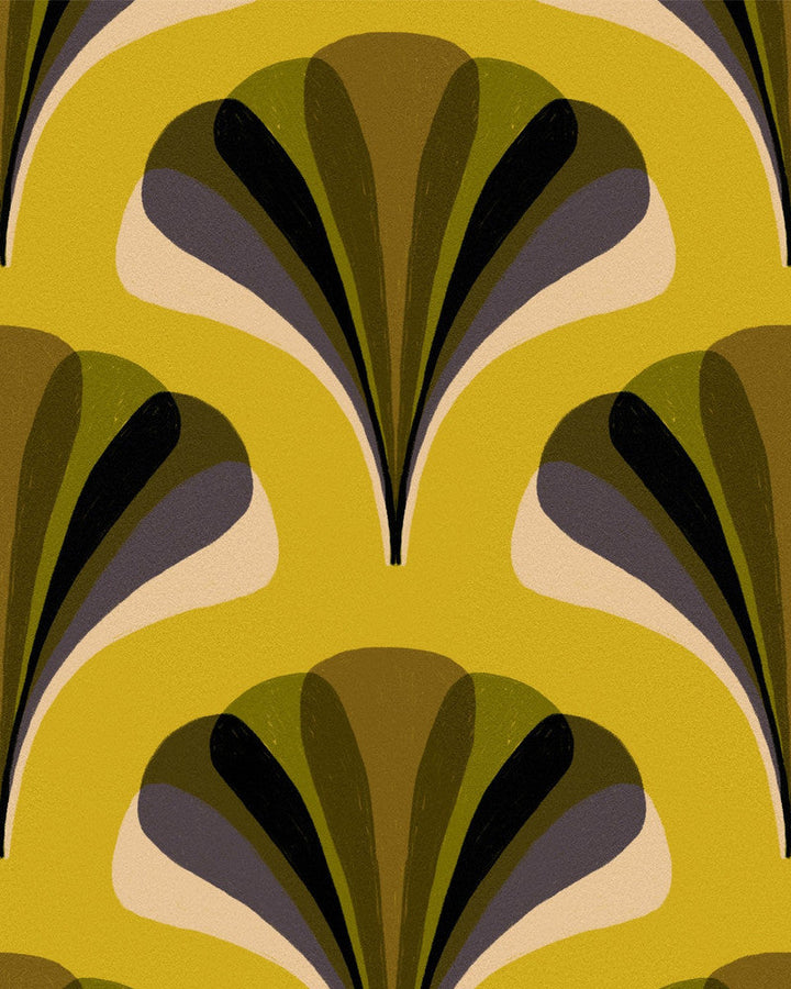 Mezzelune Zucca Wallpaper by Mind the Gap Designer Wallpaper LA DOLCE VITA Textured Matte Made in Europe Paste the wall 1 roll x 20.47 x 9.8 yards - Swanky Fabrics -