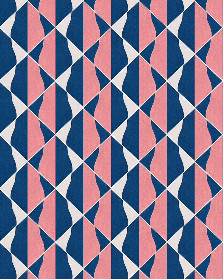 Onde Bicolori Wallpaper by Mind the Gap Designer Wallpaper LA DOLCE VITA Satin Matte Made in Europe Paste the wall 1 roll x 20.5 x 10.9 yards - Swanky Fabrics -