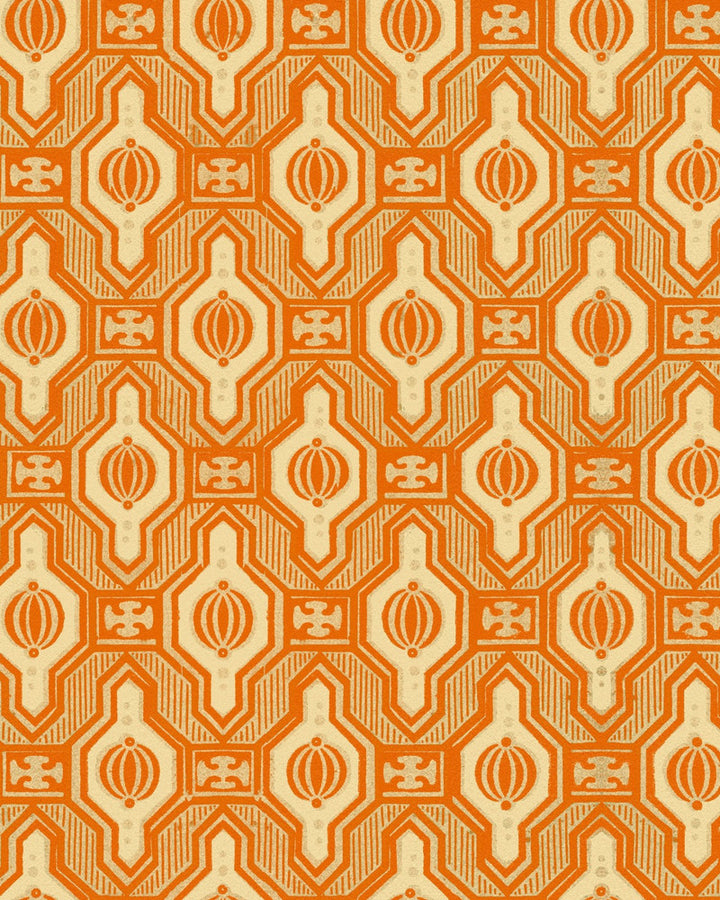PALLONCINI Orangina Wallpaper (WP30207) by Mind The Gap | WP30207 | LA DOLCE VITA | 1 roll x 20.5 x 393.7 in | 0.52m / 20.5in | 10m / 393.7in | 4.68mp | 62cm / 24.4in | Orange, Taupe | Satin Matte | Paste the wall | 1-roll in a box | Fabric Carolina | https://www.fabriccarolina.com/