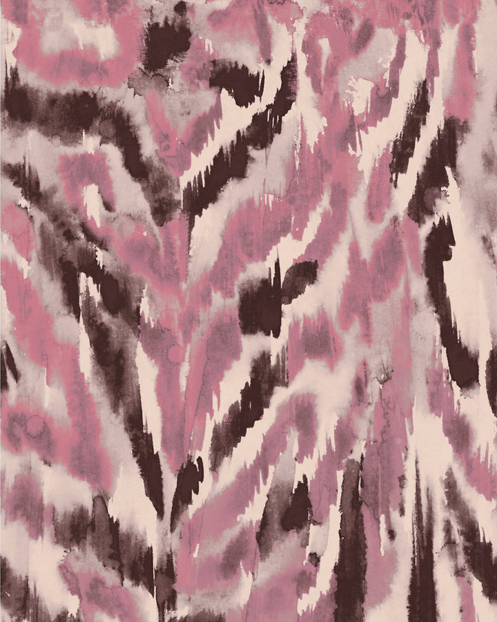 ZEBRATO Rosa Wallpaper (WP30211) by Mind The Gap | WP30211 | LA DOLCE VITA | 1 roll x 52 x 1000 cm / 20.5 x 393.7in | 0.52m / 20.5in | 10m / 393.7in | 5.20sqm / 55.9sq ft | 80cm / 31.4in | Pink, Beige, Brown | Non-woven Satin | Paste the wall | 1-roll in a box | Fabric Carolina | https://www.fabriccarolina.com/