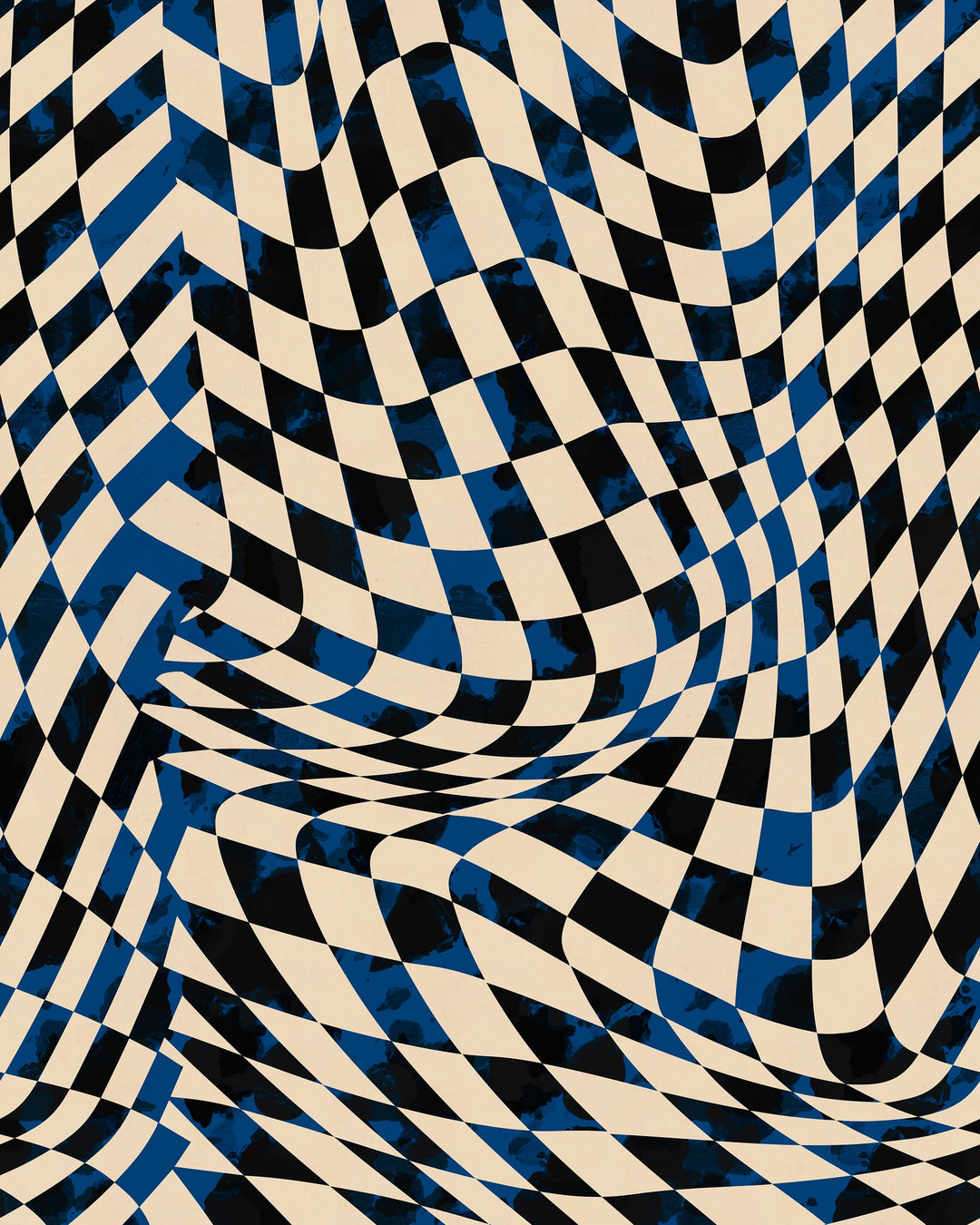 SPONTANEITY Blue Wallpaper (WP30251) by Mind The Gap | WP30251 | JAZZ LIVE | 1 roll x 52 x 1000 cm / 20.5 x 393.7in | 0.52m / 20.5in | 1000 cm / 393.7in | 5.20sqm / 55.9sq ft | 150cm / 59in | Black, Blue, Beige | Non-woven Satin | Paste the wall | 1 roll in a box | Fabric Carolina | https://www.fabriccarolina.com/