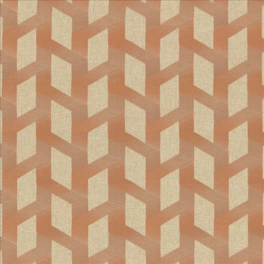 Xandra Copper by Kasmir Fabric 1452 70% Polyester
30% Linen
 INDIA </p><p>Repeat: Horizontal: 8 6/8 inches and Vertical: 6 4/8 inches 55 - Fabric Carolina -