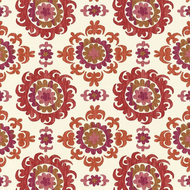 Zambra Garnet by Kasmir Fabric 5064 100% Cotton
 CHINA 15,000 Wyzenbeek Double Rubs Horizontal: 27 inches and Vertical: 25 2/8 inches 54 - Fabric Carolina -
