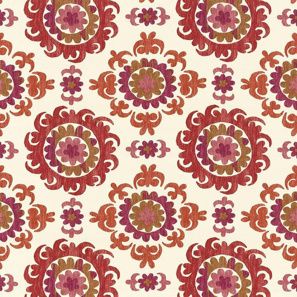 Zambra Garnet by Kasmir Fabric 5064 CHINA 15,000 Wyzenbeek Double Rubs H: 27 inches, V:25 2/8 inches 54 - Fabric Carolina - Kasmir