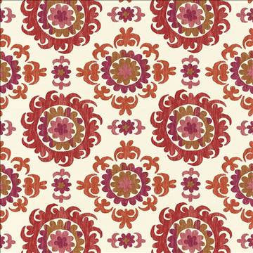 Zambra Garnet by Kasmir Fabric 5064 100% Cotton CHINA 15,000 Wyzenbeek Double Rubs H: 27 inches, V: 25 2/8 inches 54 - Fabric Carolina - Kasmir