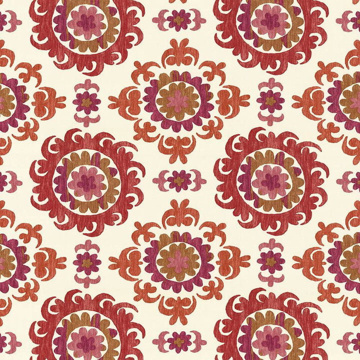 Zambra Garnet by Kasmir Fabric 5064 100% Cotton
 CHINA </p><p>Repeat: Horizontal: 27 inches and Vertical: 25 2/8 inches 54 - Fabric Carolina -