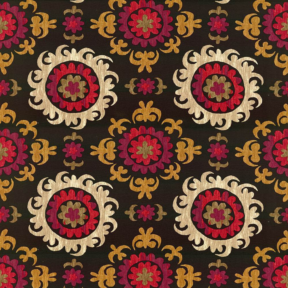 Zambra Onyx by Kasmir Fabric 5062 100% Cotton
 CHINA </p><p>Repeat: Horizontal: 27 inches and Vertical: 25 2/8 inches 54 - Fabric Carolina -