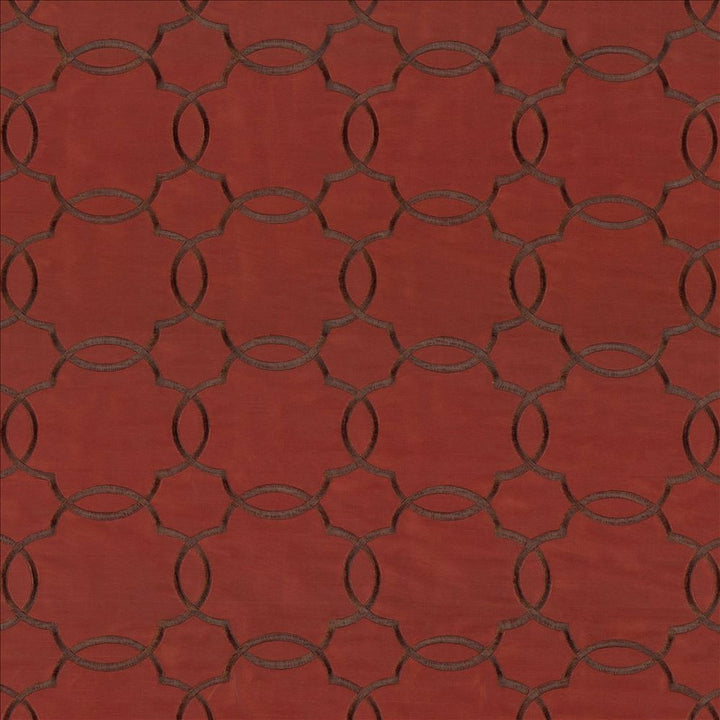 Zara Trellis Brick  by Kasmir Fabric 5070 100% Polyester Embroidery 100% Polyester  CHINA  </p><p>Repeat: Horizontal: 4 1/8 inches and Vertical: 3 6/8 inches 54  - 58   - Fabric Carolina -