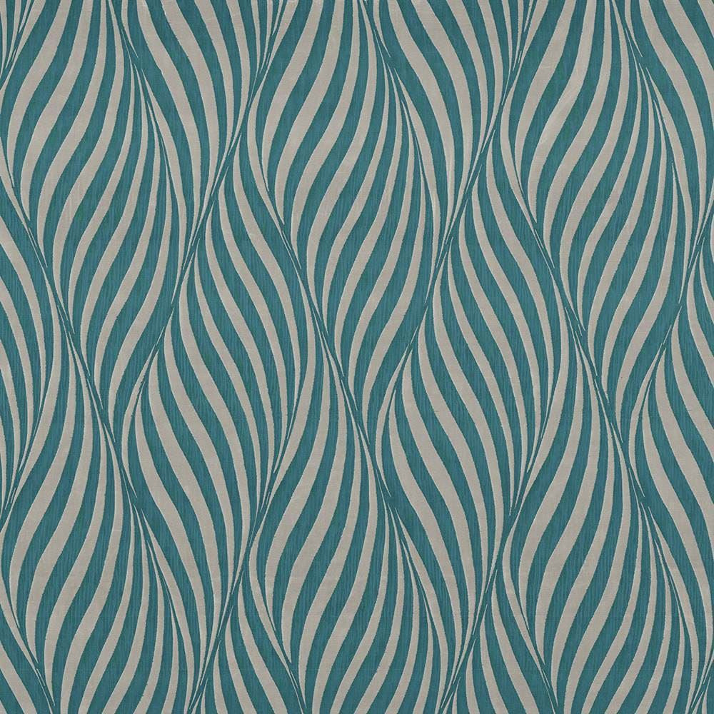 Zebra Crossing Teal by Kasmir Fabric 1426 100% Polyester INDIA Not Tested Horizontal: 13 4/8 inches and Vertical: 24 7/8 inches 54 - Fabric Carolina -