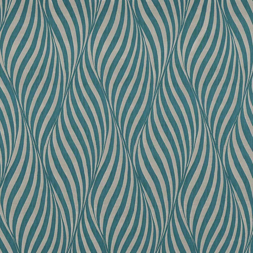 Zebra Crossing Teal by Kasmir Fabric 1426 INDIA Not Tested H: 13 4/8 inches, V:24 7/8 inches 54 - Fabric Carolina - Kasmir