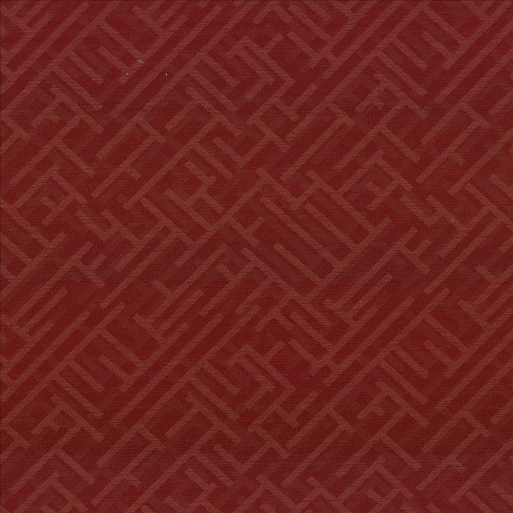 Zen Fret Chianti  by Kasmir Fabric See sample 56% Polyester
34% Rayon
8% Cotton
2% Flax
 USA 9,000 Wyzenbeek Double Rubs </p><p>Repeat: Horizontal: 12 7/8 inches and Vertical: 12 6/8 inches 54  - Fabric Carolina -