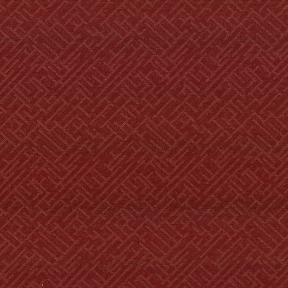 Zen Fret Chianti by Kasmir Fabric 5087 USA 9,000 Wyzenbeek Double Rubs H: 12 7/8 inches, V:12 6/8 inches 54 - Fabric Carolina - Kasmir