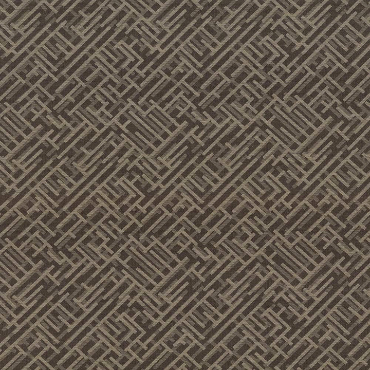 Zen Fret Cocoa by Kasmir Fabric 5084 USA 9,000 Wyzenbeek Double Rubs H: 12 7/8 inches, V:12 6/8 inches 54 - Fabric Carolina - Kasmir