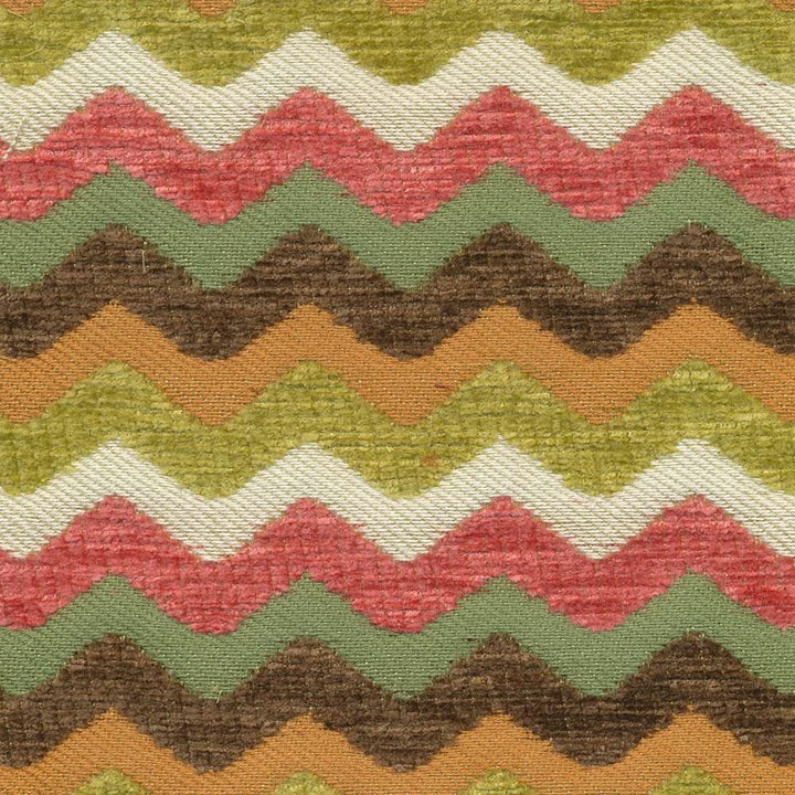 Zigzag Bonbon by Kasmir Fabric 1404 78% Rayon 22% Polyester USA 51,000 Wyzenbeek Double Rubs Horizontal: 1 1/8 inches and Vertical: 2 4/8 inches 54 - 55 - Fabric Carolina -