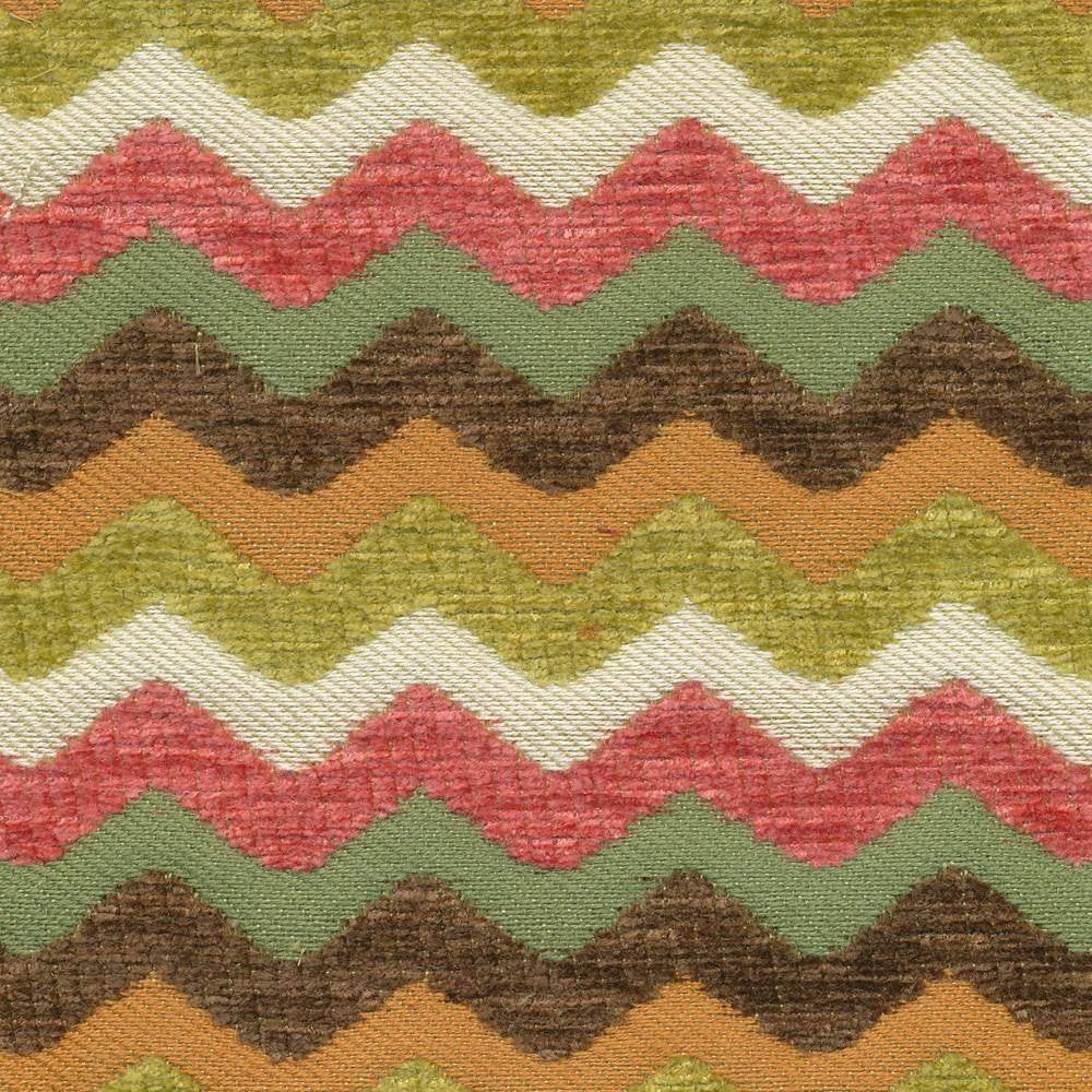 Zigzag Bonbon by Kasmir Fabric 1404 USA 51,000 Wyzenbeek Double Rubs H: 1 1/8 inches, V:2 4/8 inches 54 - 55 - Fabric Carolina - Kasmir