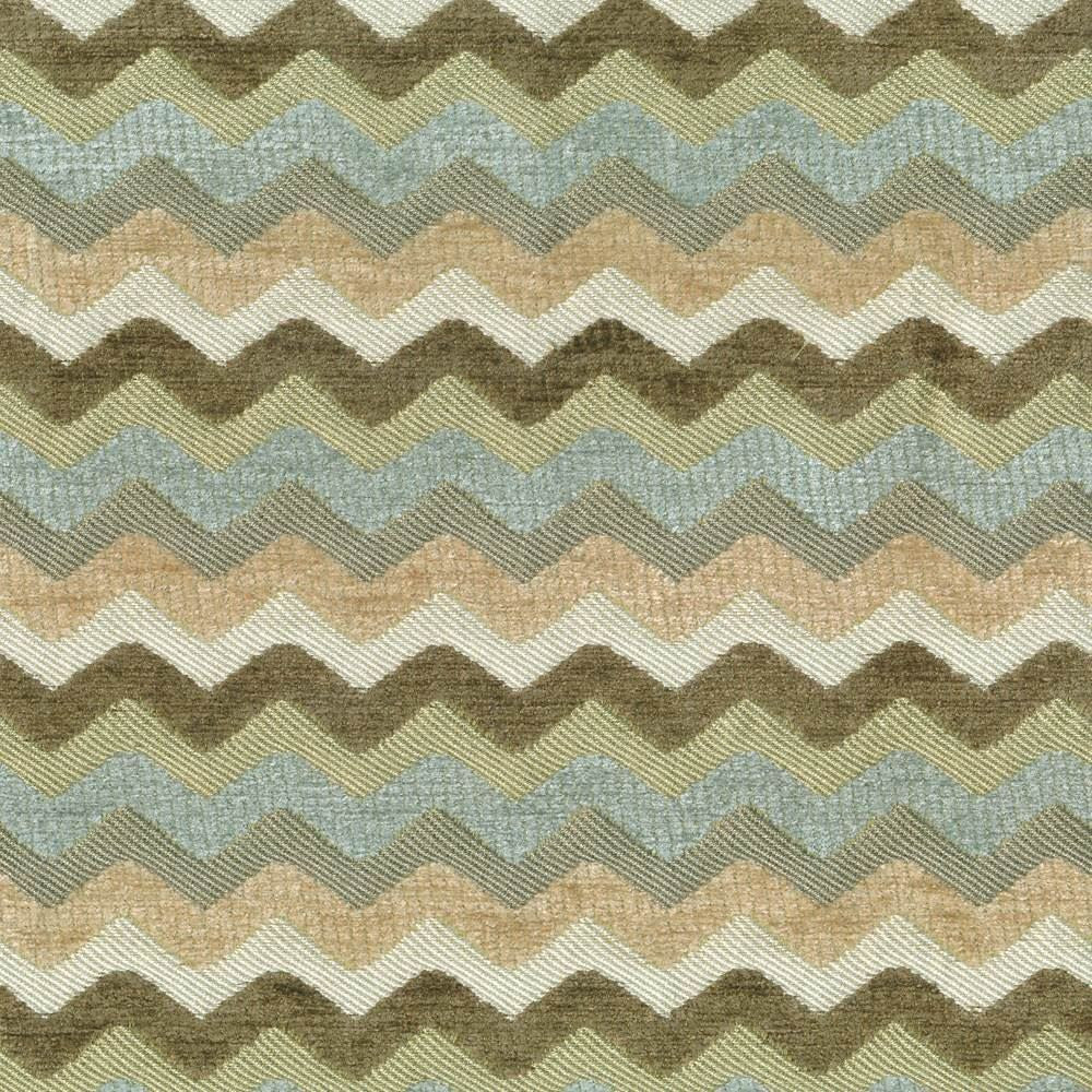 Zigzag Raintree by Kasmir Fabric 1404 78% Rayon
22% Polyester
 USA </p><p>Repeat: Horizontal: 1 1/8 inches and Vertical: 2 4/8 inches 54 - 55 - Fabric Carolina -