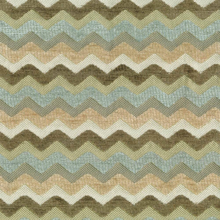 Zigzag Raintree by Kasmir Fabric 1404 USA 51,000 Wyzenbeek Double Rubs H: 1 1/8 inches, V:2 4/8 inches 54 - 55 - Fabric Carolina - Kasmir