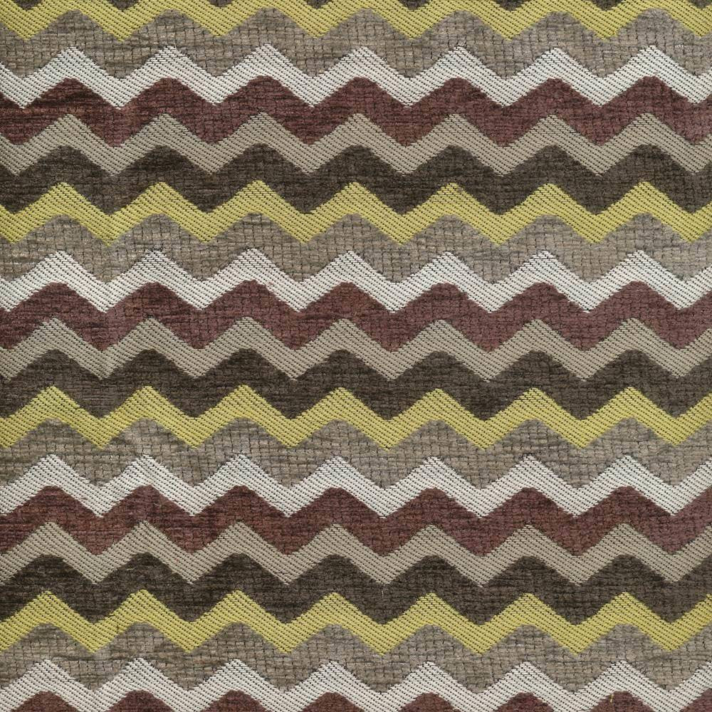 Zigzag Vineyard by Kasmir Fabric 1404 USA 51,000 Wyzenbeek Double Rubs H: 1 1/8 inches, V:2 4/8 inches 54 - 55 - Fabric Carolina - Kasmir