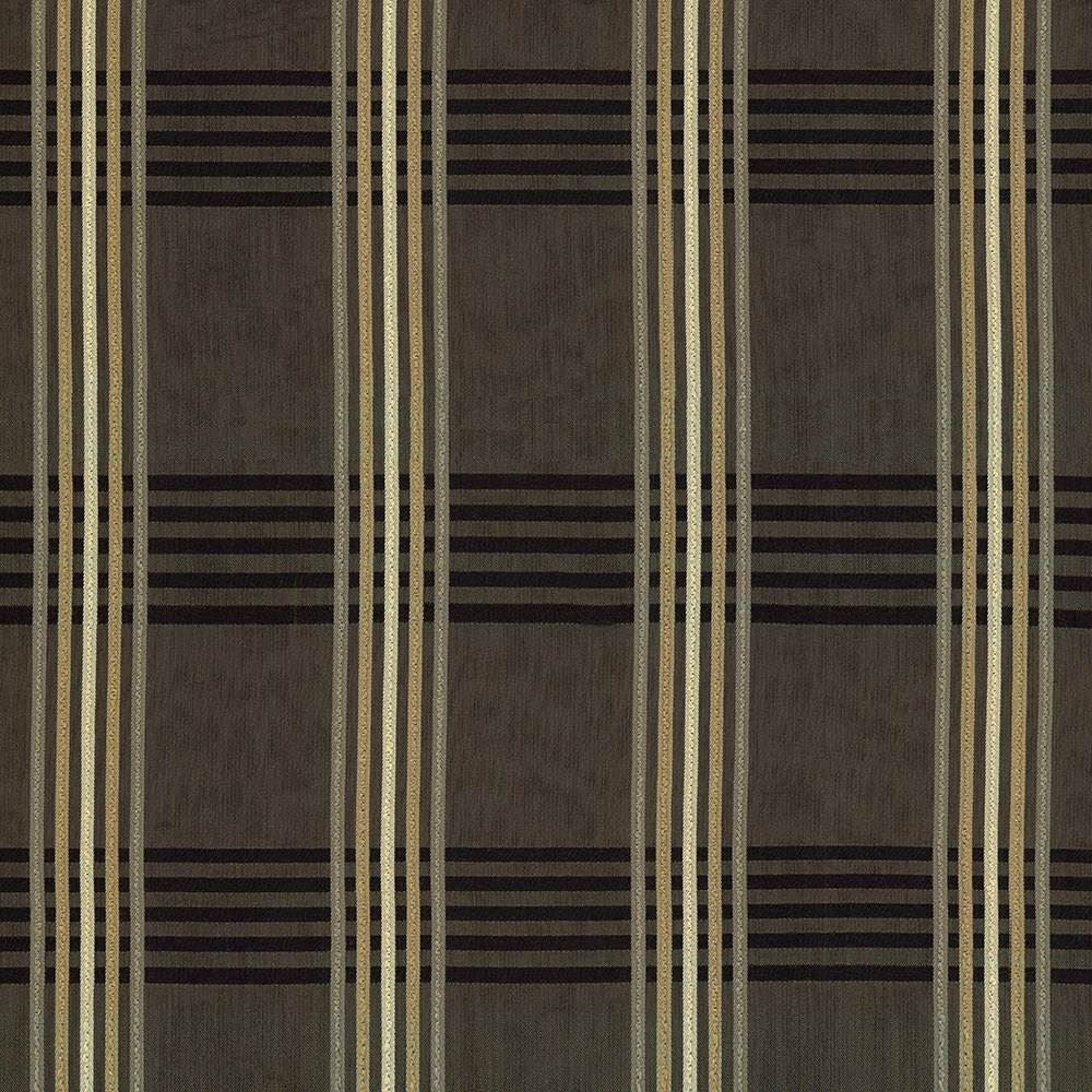 Zimmer Plaid Noir by Kasmir Fabric 1424 60% Rayon 40% Polyester USA 36,000 Wyzenbeek Double Rubs Horizontal: 6 inches and Vertical: 6 6/8 inches 55 - 56 - Fabric Carolina -