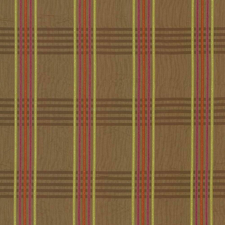 Zimmer Plaid Raspberry by Kasmir Fabric 1424 USA 36,000 Wyzenbeek Double Rubs H: 6 inches, V:6 6/8 inches 55 - 56 - Fabric Carolina - Kasmir