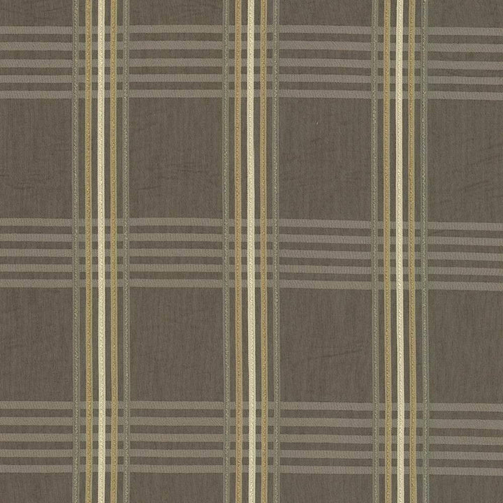 Zimmer Plaid Taupe by Kasmir Fabric 1424 USA 36,000 Wyzenbeek Double Rubs H: 6 inches, V:6 6/8 inches 55 - 56 - Fabric Carolina - Kasmir