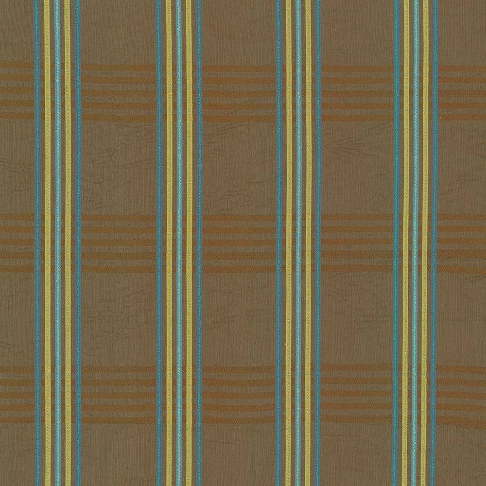 Zimmer Plaid Teal by Kasmir Fabric 1424 USA 36,000 Wyzenbeek Double Rubs H: 6 inches, V:6 6/8 inches 55 - 56 - Fabric Carolina - Kasmir