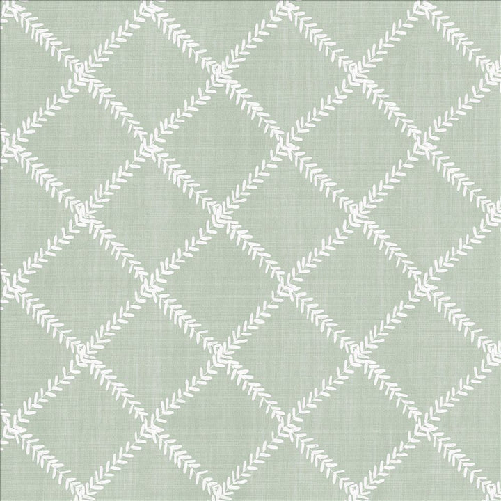 Zipper Trail Duckegg by Kasmir Fabric 1449 67% Polyester
33% Cotton
 INDIA Not Tested </p><p>Repeat: Horizontal: 4 6/8 inches and Vertical: 4 6/8 inches 53 - Fabric Carolina -