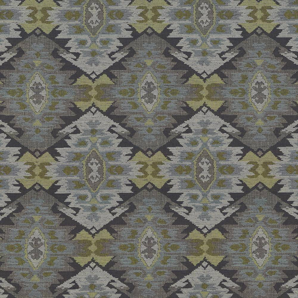 Zuni Oasis by Kasmir Fabric 8004 ITALY 15,000 Martindale Cycles H: 13 7/8 inches, V:19 3/8 inches 54 - 55 - Fabric Carolina - Kasmir